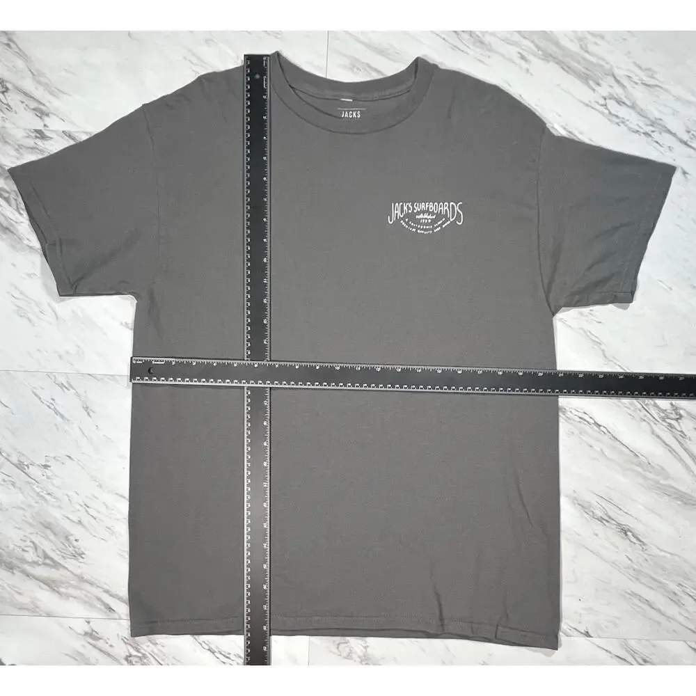 Jack’s Surfboards Gray Logo Tee Shirt Size L California Surf Classic #9 - Picture 2 of 5